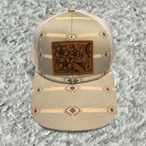 Shyanne Pale Yellow Mesh Trucker Hat with Logo Tag